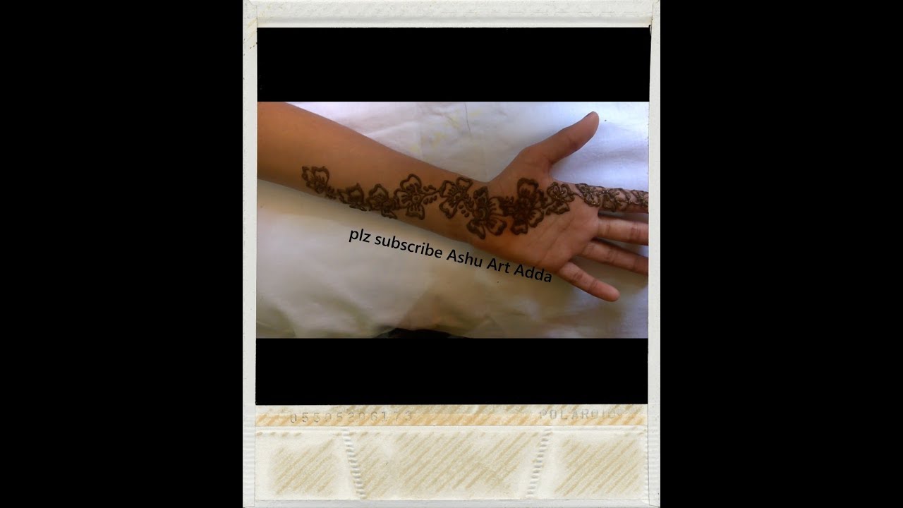 Simple Flowers Mehndi Design In Kannada Any One Can Learn Youtube