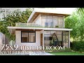 MINIMALIST TINY HOUSE DESIGN WITH INTERIOR DESIGN | 3-BEDROOM 7.5X9 METERS | MODERN BALAI