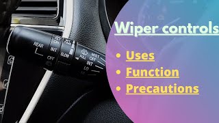 WIPER CONTROLS AND THEIR PROPER USE | FRONT AND BACK BOTH EXPLAINED | #car #wiper #marutisuzuki