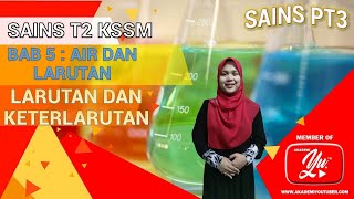 SAINS TINGKATAN 2 BAB 5.2 LARUTAN DAN KETERLARUTAN