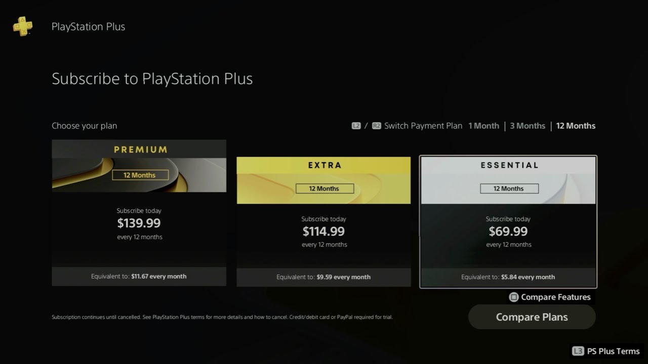 PlayStation Plus Premium 12 Months Subscription ACCOUNT