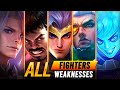 ALL 24 FIGHTERS AND THEIR WEAKNESSES EXPLAINED | MOBILE LEGENDS BANG BANG