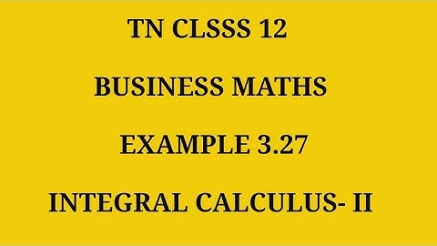 TN 12th Business maths chapter 3 example 3.27