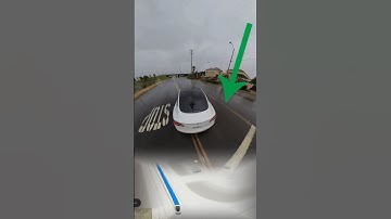 Tesla FSD turns onto WRONG lane, quickly fixes mistake. #tesla #fsd #tesla #shorts #car