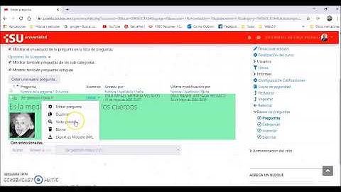 Preguntas de opción múltiple para un cuestionario de Moodle