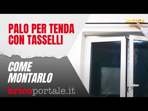 Montare pali per tenda con tasselli