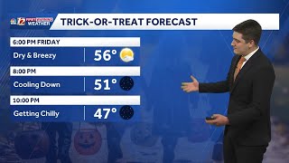 Cool and breezy on Halloween, frost back in the forecast this weekend