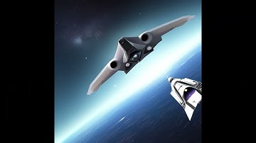 Spaceship flying in space - generative ai