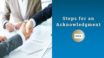Steps for an Acknowledgment