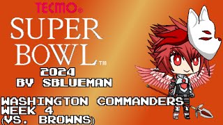 Tecmo Super Bowl 2024 (NES)(SBlueman) - Washington Commanders - Week 4