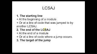 CTAL, TTA - LCSAJ Technique