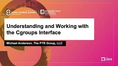 Understanding and Working with the Cgroups Interface - Michael Anderson, The PTR Group, LLC