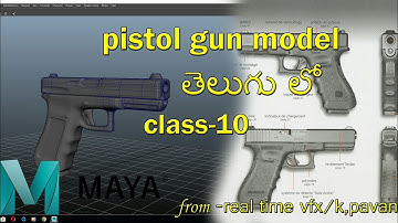 Maya2015 tutorials in telugu class-10_creat Gun model