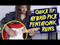SPICE UP YOUR PENTATONIC RUNS WITH HYBRID PICKING - Pete &amp; Vinnie 3-Minute Guitar Tips
