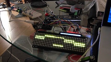 Graphic EQ display with arduino, msgeq7, and a sure0832 matrix display.