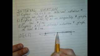 Precalculus review 1 part 2 interval notation