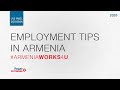Webinar: Employment Tips In Armenia [22.07.20]