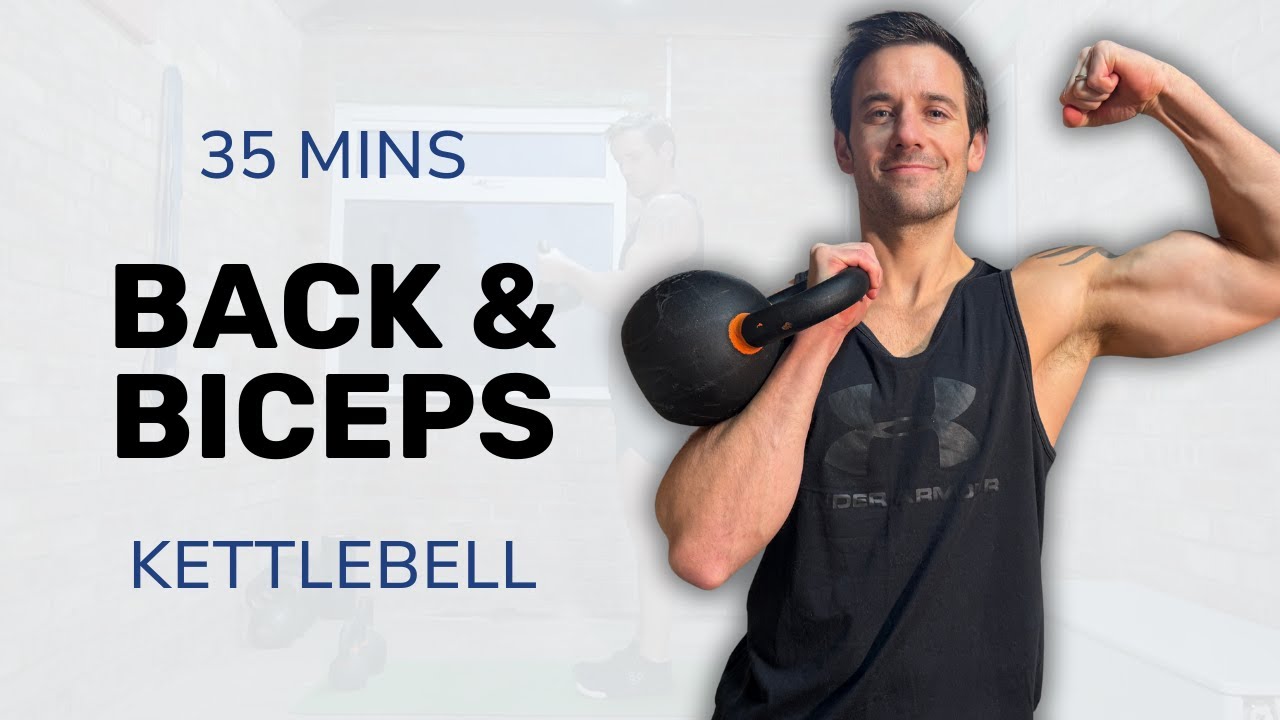 35-минутная тренировка для спины и бицепсов с гирей