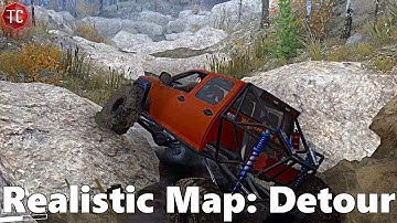 SpinTires MudRunner: NEW, REALISTIC CRAWLING MAP! Detour