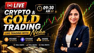 TRADE WITH NEHA Live  Gold &amp; Bitcoin &amp;  Ethereum  Chart  Analysis