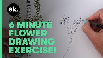 30-Day Drawing Challenge | Day 15: How to Draw Real Flowers