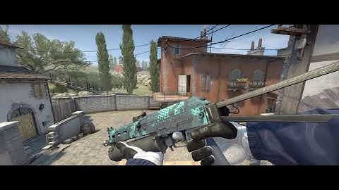 PP Bizon Cobalt Halftone Factory New Showcase CS:GO (3440x1440 res 21:9)