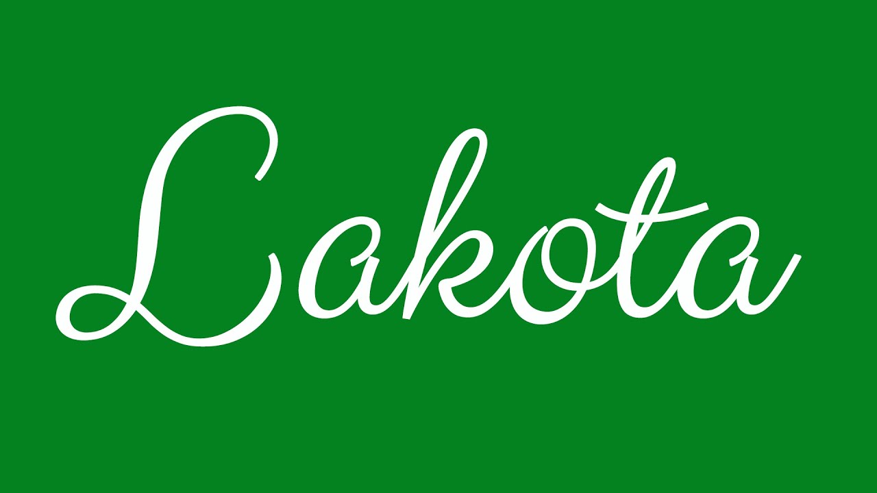 Learn how to Sign the Name Lakota Stylishly in Cursive Writing YouTube