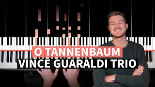 O Tannenbaum - Vince Guaraldi Trio - PIANO TUTORIAL (with chords)