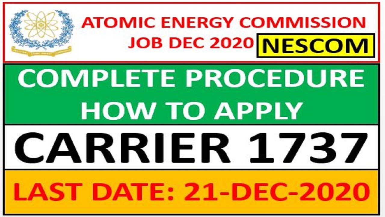 PAEC(CARRIER-1737) JOBS 2020