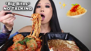 SPAGHETTI PASTA   LASAGNA MUKBANG *big bites* ASMR Eating Sounds