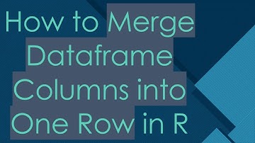 How to Merge Dataframe Columns into One Row in R
