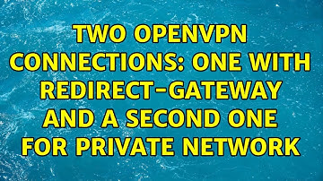 Two openvpn connections: one with redirect-gateway and a second one for private network