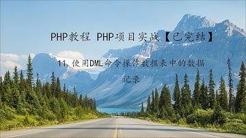 PHP教程 项目实战第11课使用DML命令操作数据表中的数据记录