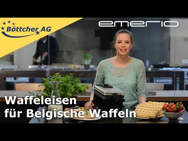 Emerio Waffeleisen WM-110984, für Belgische Waffeln, vierfach, 1000 Watt -  YouTube