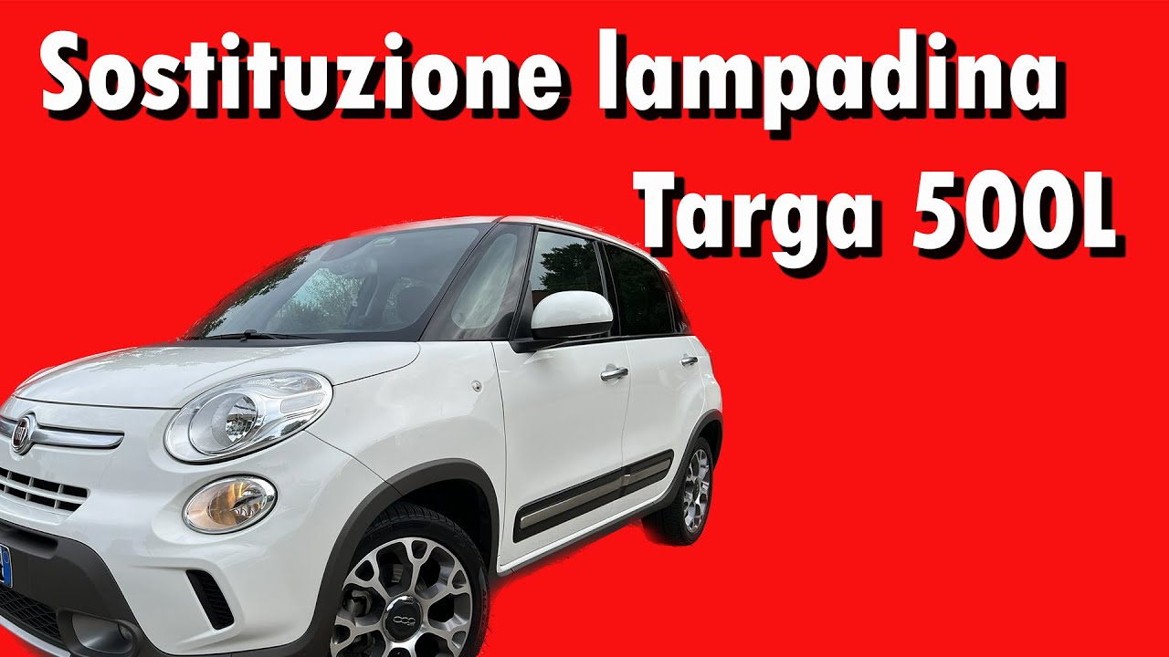 Sostituzione lampadina Targa Fiat 500 L 