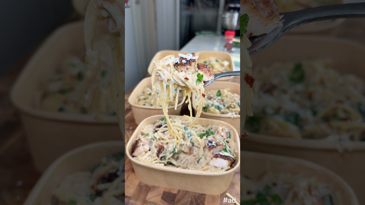 Easy Creamy Lemon Chicken Pasta for Meal Prep 🍋