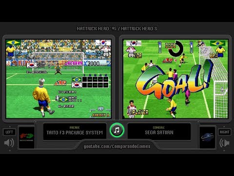 Hattrick Hero '95 (Arcade vs Sega Saturn) Side by Side Comparison | VCDECIDE