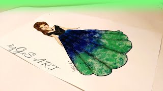 Kız Çizimi-Prenses Elbise Çizimi-Akrilik Boya Çalışmaları-Easy acrylic painting -How to draw a girl Kız Çizimi-Prenses Elbise Çizimi-Akrilik Boya Çalışmaları-Easy acrylic painting -How to draw a girl