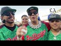 Eduin Caz y Grupo Firme hacen el primer lanzamiento en Dodger Stadium