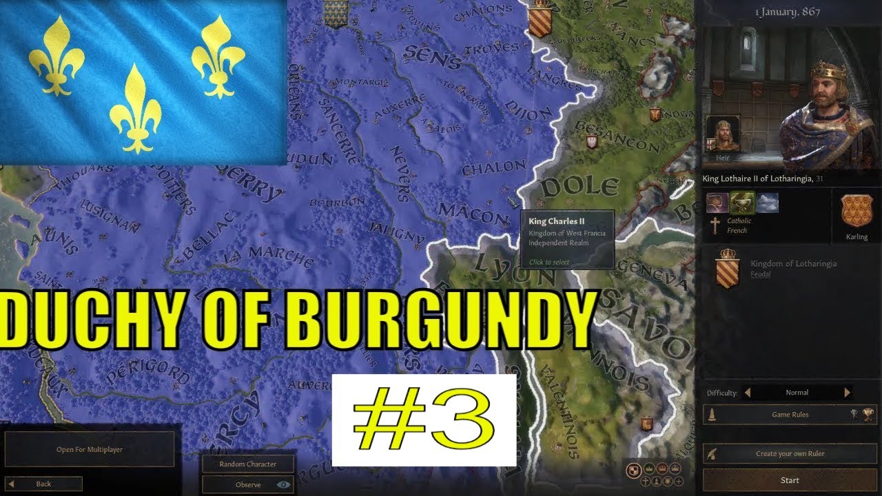 Crusader Kings III. Duchy of Burgundy No Commentary. Episode 3 - YouTube