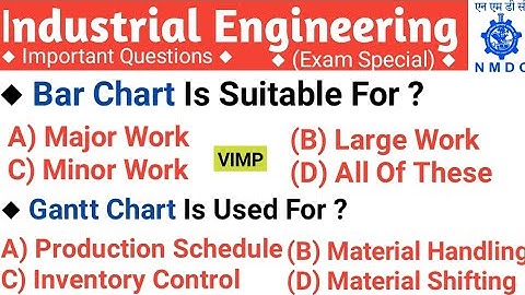 NMDC Junior Officer || Top 20 Industrial Engineering Objective Questions And Answer For NMDC Exam ||