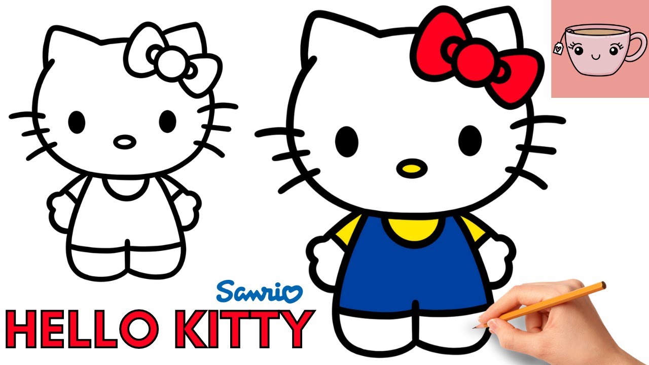 How to draw Hello Kitty step by step for beginners