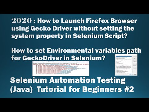 วีดีโอ: ฉันจะตั้งค่าเส้นทาง GeckoDriver ในตัวแปรสภาพแวดล้อมได้อย่างไร