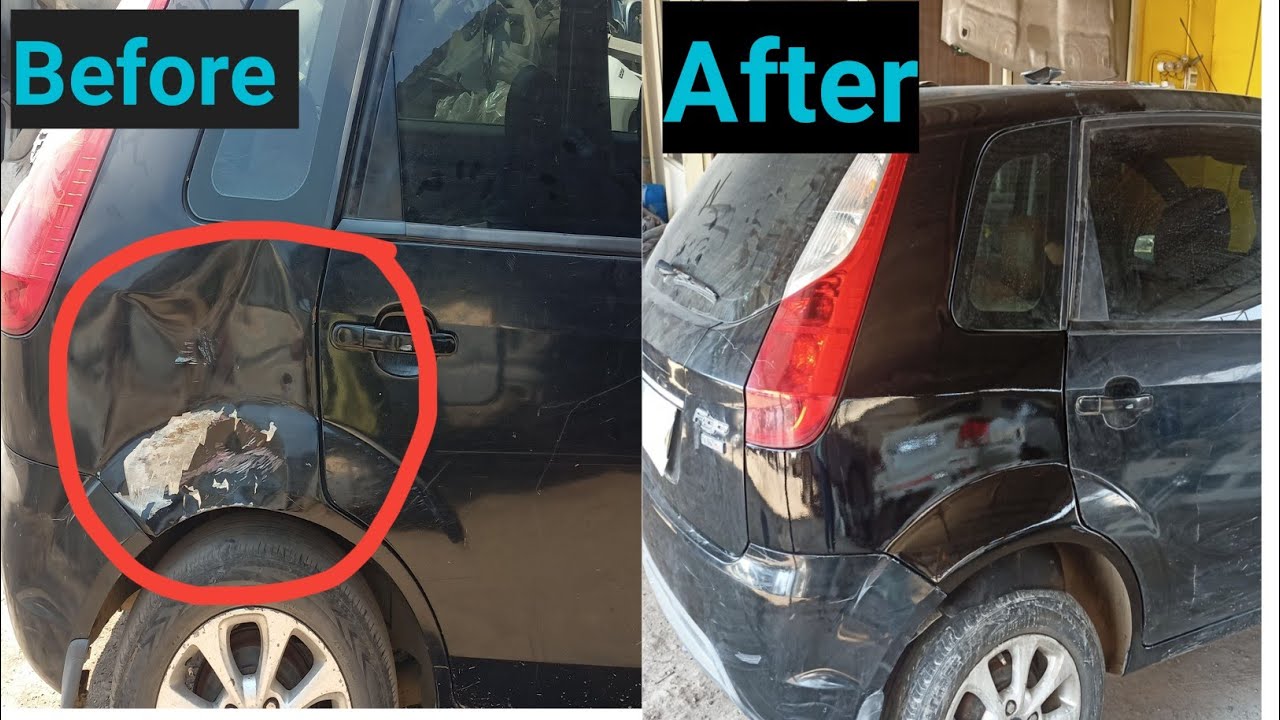 Ford Figo car ka full Quarter Panel denting and painting 💯accident part of quarter Panelford