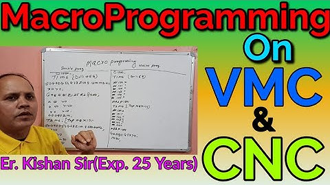 Macro Programming on CNC and VMC. VMC Macro Programming. CNC Macro Programming in hindi. CNC & VMC.