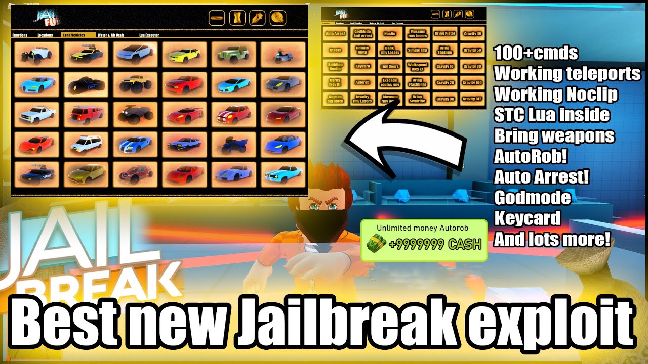  New Jailbreak Roblox mod menu (Exploit/Gui/Hack) JailFun + download