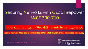 Secure Firewall Management Center (FMC) Web GUI (Admin) Password Recovery