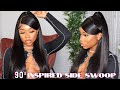 90'S INSPIRED SIDE SWOOP HAIRSTYLE (Protective Style) | Julia Hair
