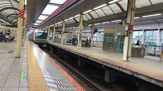 JR E233系 8両 桜木町駅始発 横浜線直通 快速 八王子行 根岸線 桜木町駅