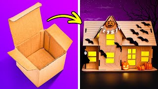 MINI HAUNTED HOUSE || Cute And Spooky HALLOWEEN Home Decor Crafts, Costume And SFX Makeup Ideas